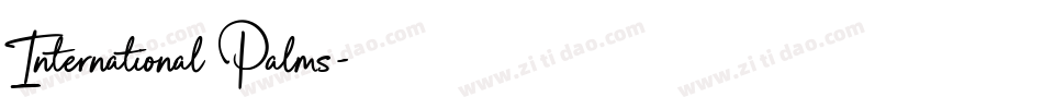 International Palms字体转换